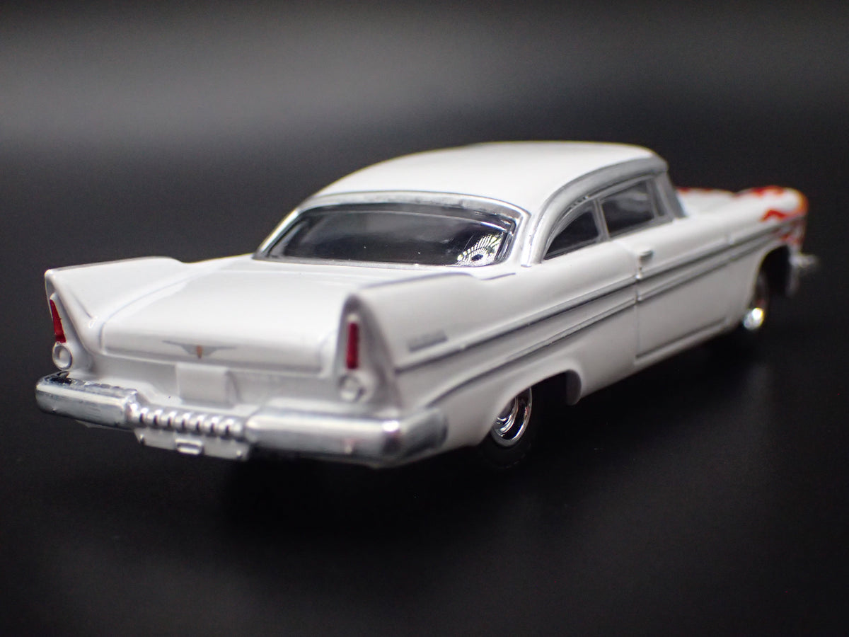 1957 57 PLYMOUTH FURY WHITE 1/64 SCALE COLLECTIBLE DIORAMA DIECAST MODEL CAR