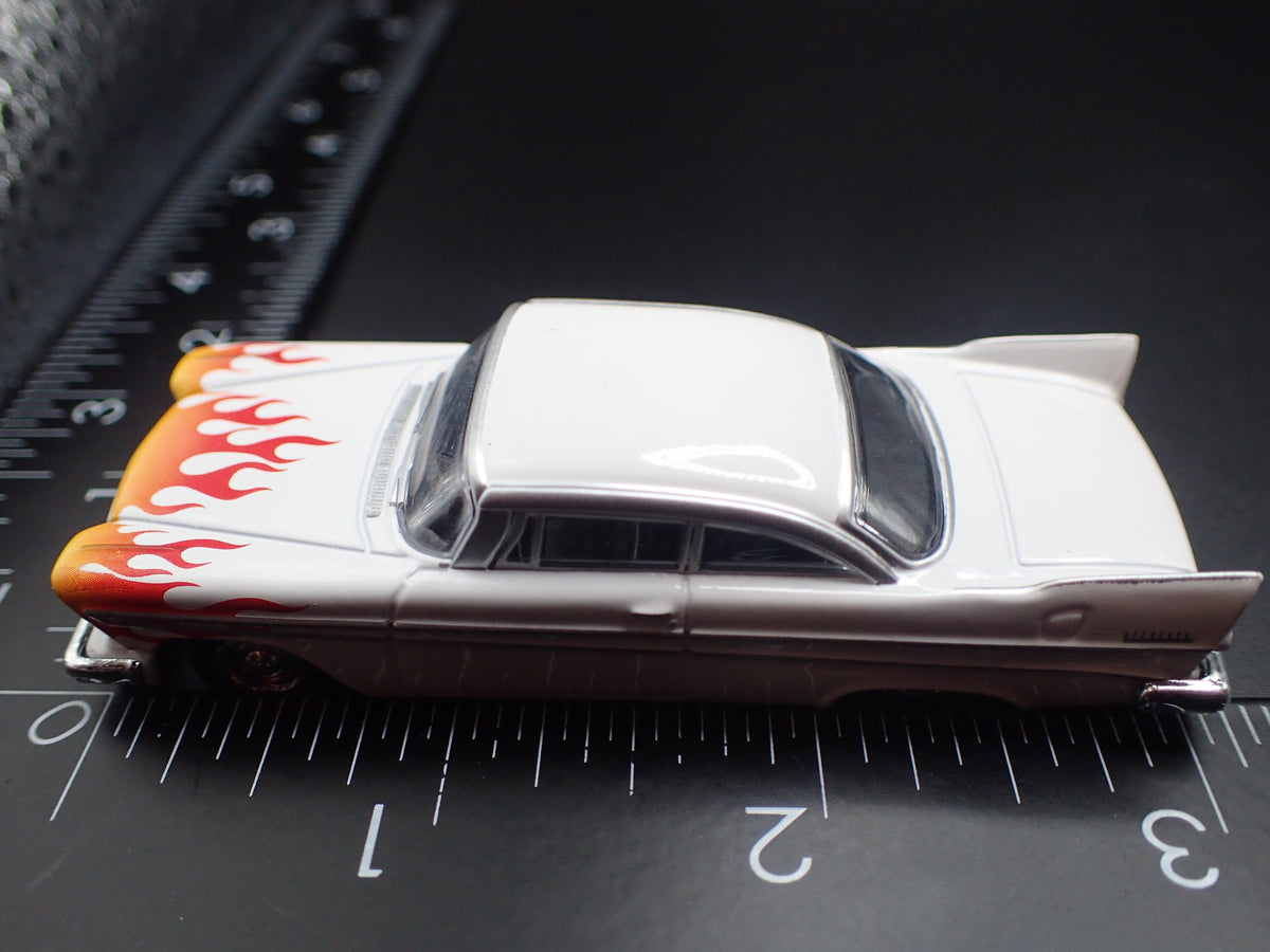 1957 57 PLYMOUTH FURY WHITE 1/64 SCALE COLLECTIBLE DIORAMA DIECAST MODEL CAR