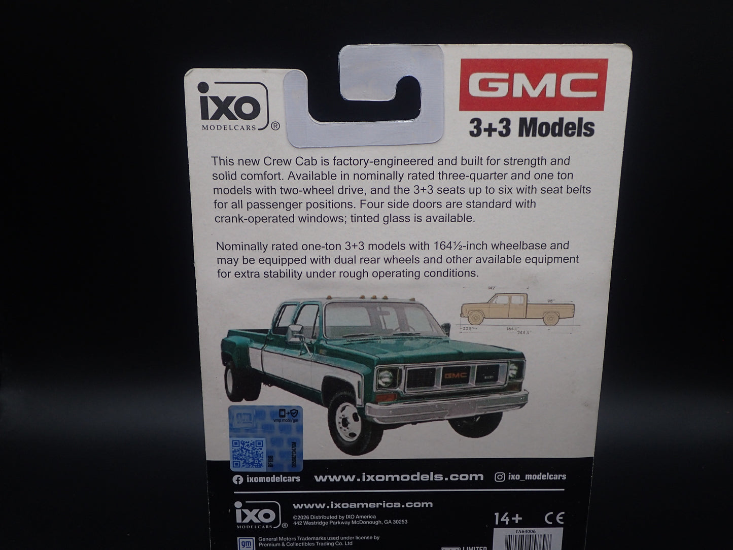 2026 IXO 1973 GMC SIERRA GRANDE 3500 CREW CAB RAW CHASE 1:64 DIECAST MODEL CAR