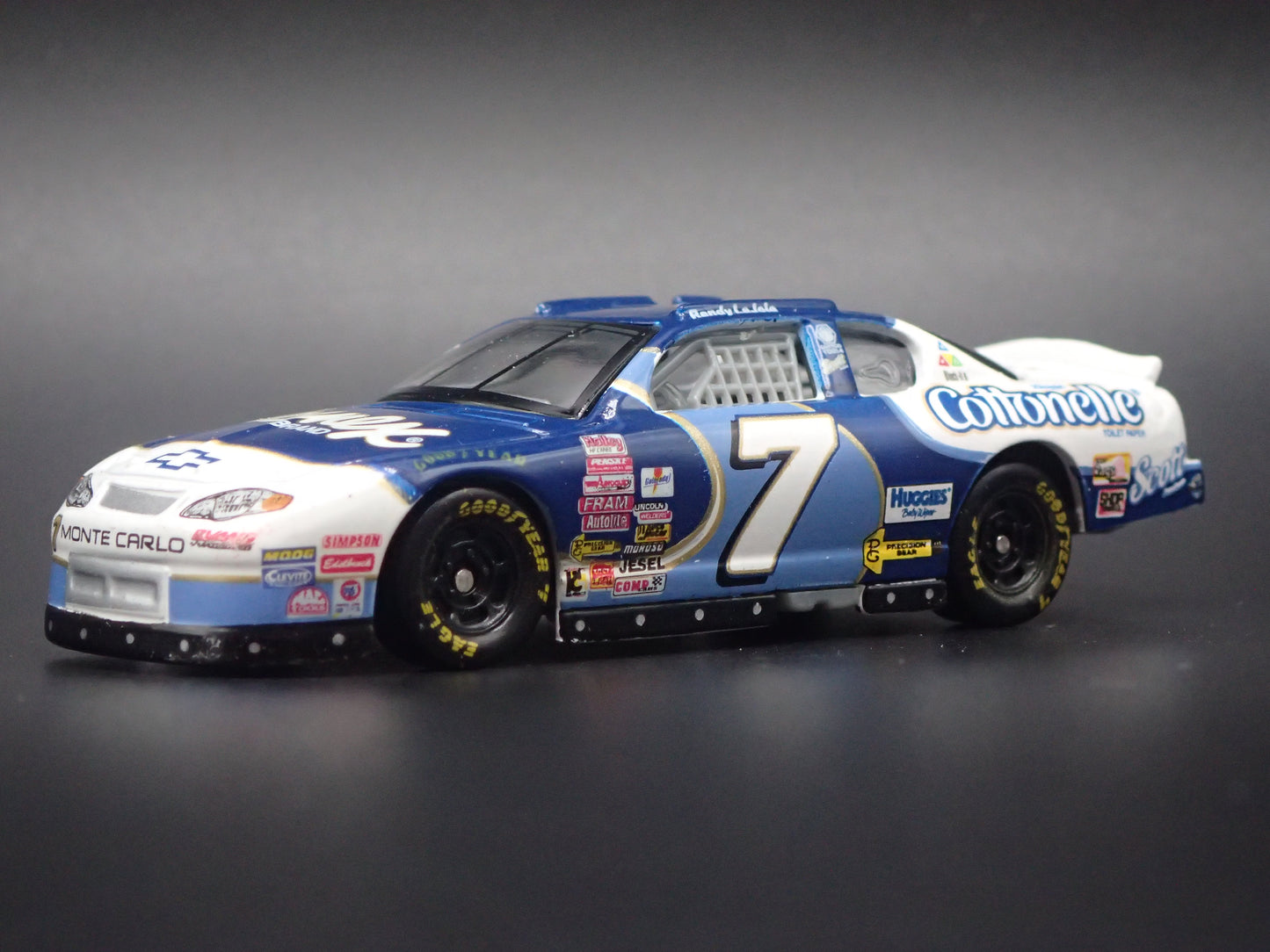 2001 01 CHEVROLET MONTE CARLO 7 RANDY LAJOIE NASCAR 1:64 SCALE DIECAST MODEL CAR