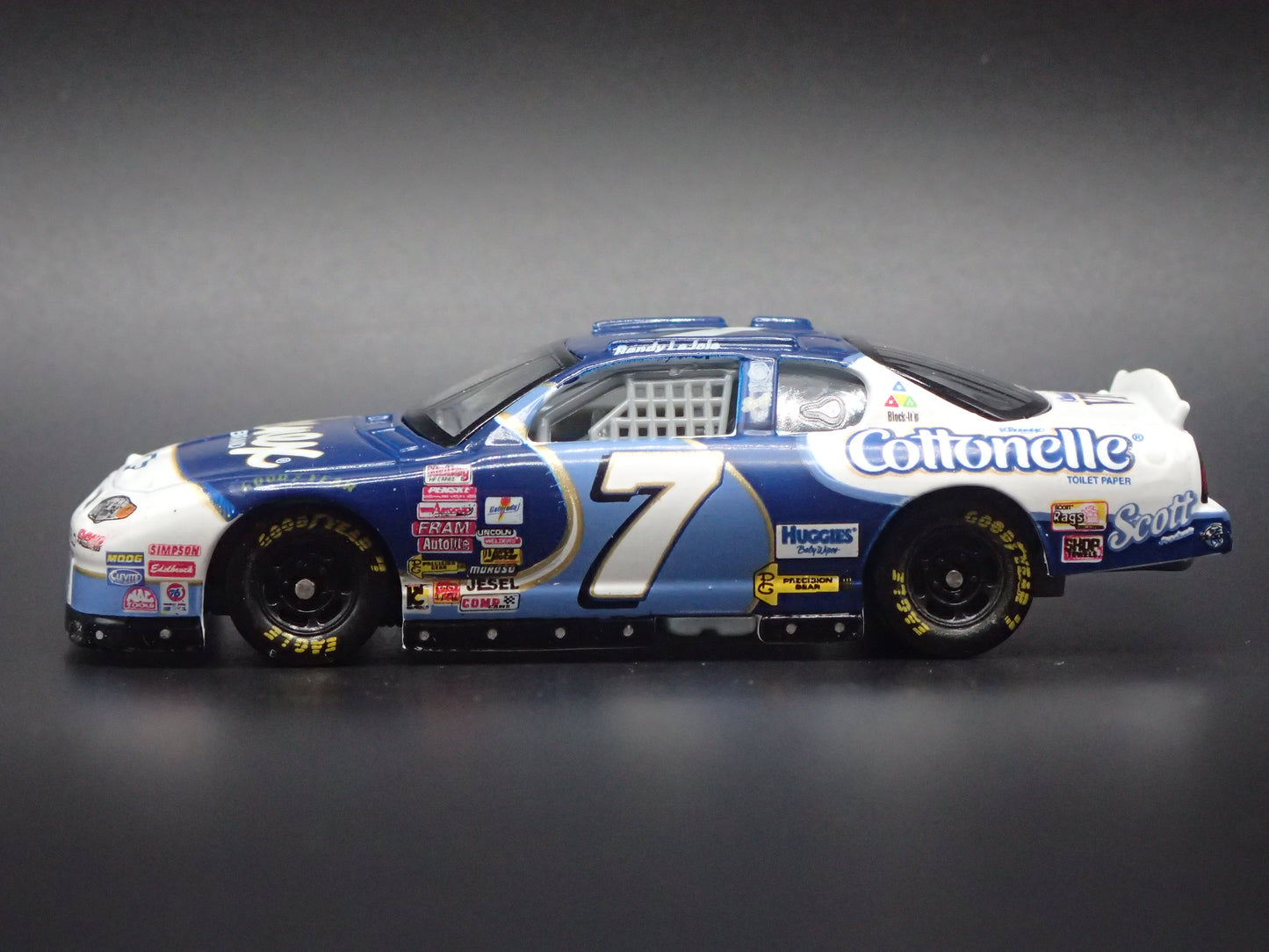2001 01 CHEVROLET MONTE CARLO 7 RANDY LAJOIE NASCAR 1:64 SCALE DIECAST MODEL CAR