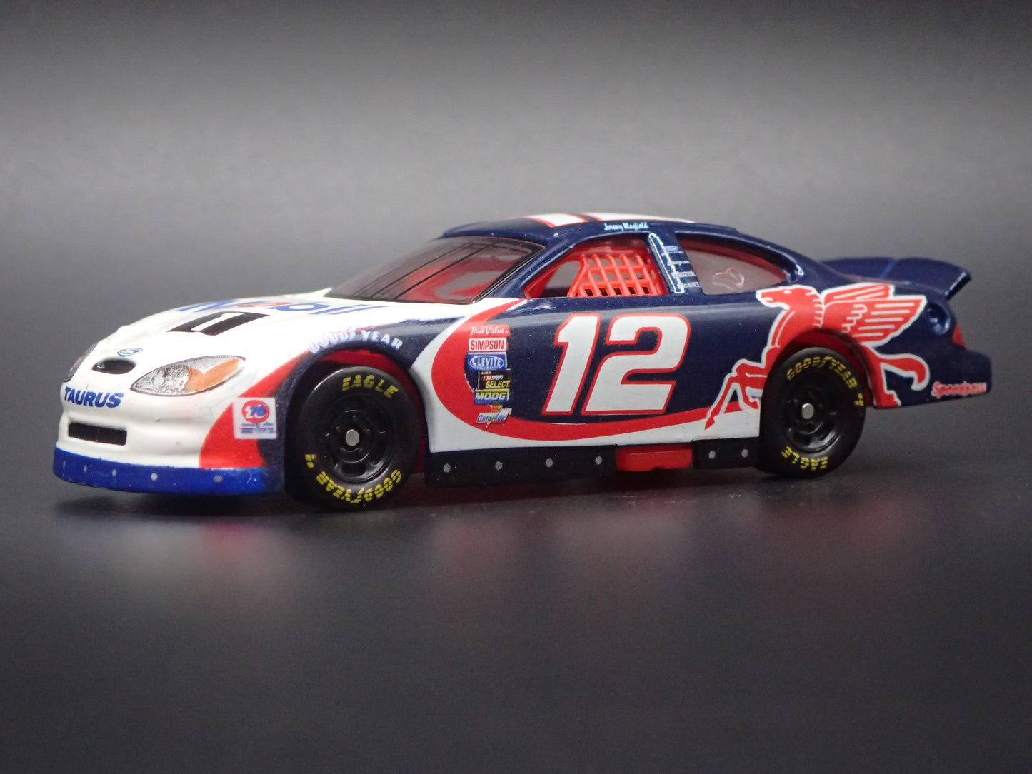 2001 01 FORD TAURUS 12 JEREMY MAYFIELD NASCAR 1:64 SCALE DIECAST MODEL CAR