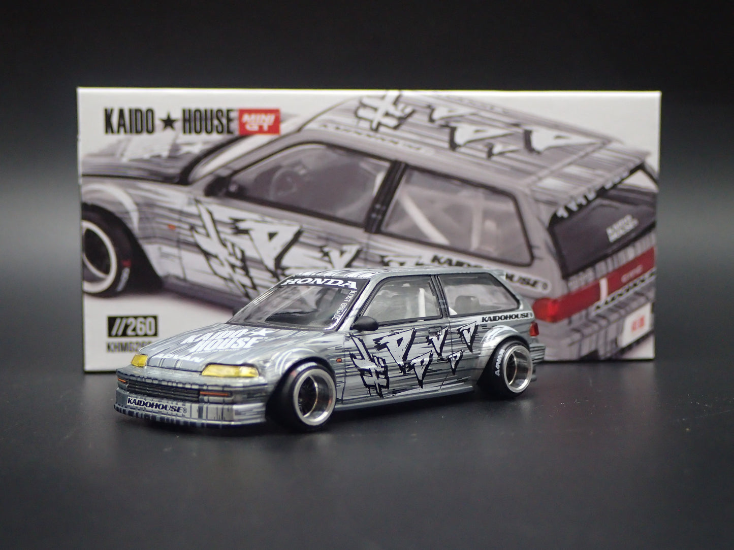 HONDA CIVIC EF KAIDO V1 #260 KAIDO HOUSE MINI GT RAW CHASE 2026 1:64 DIECAST MODEL CAR