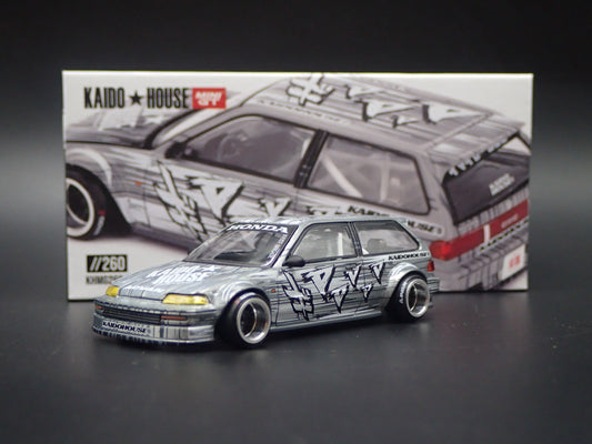 HONDA CIVIC EF KAIDO V1 #260 KAIDO HOUSE MINI GT RAW CHASE 2026 1:64 DIECAST MODEL CAR