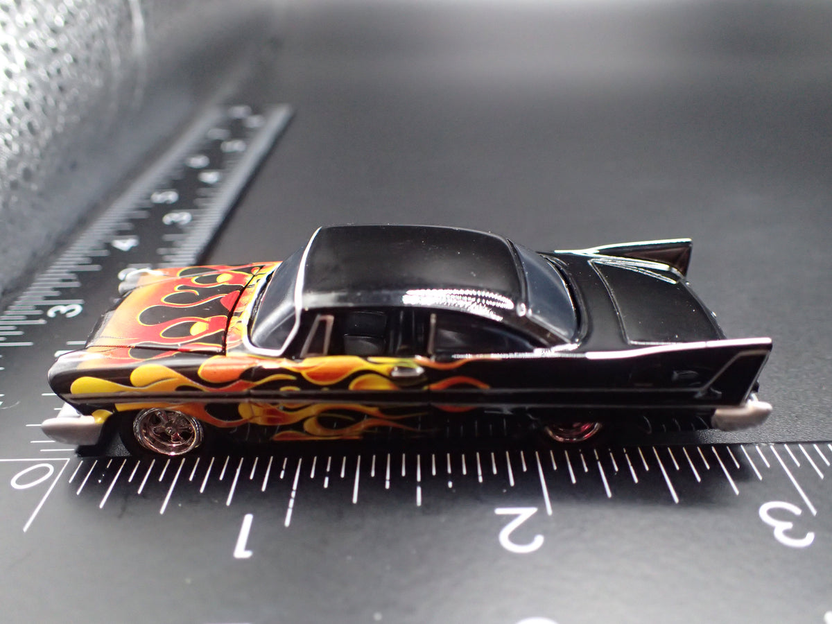 1958 58 PLYMOUTH BELVEDERE BLACK 1/64 SCALE COLLECTIBLE DIECAST MODEL CAR
