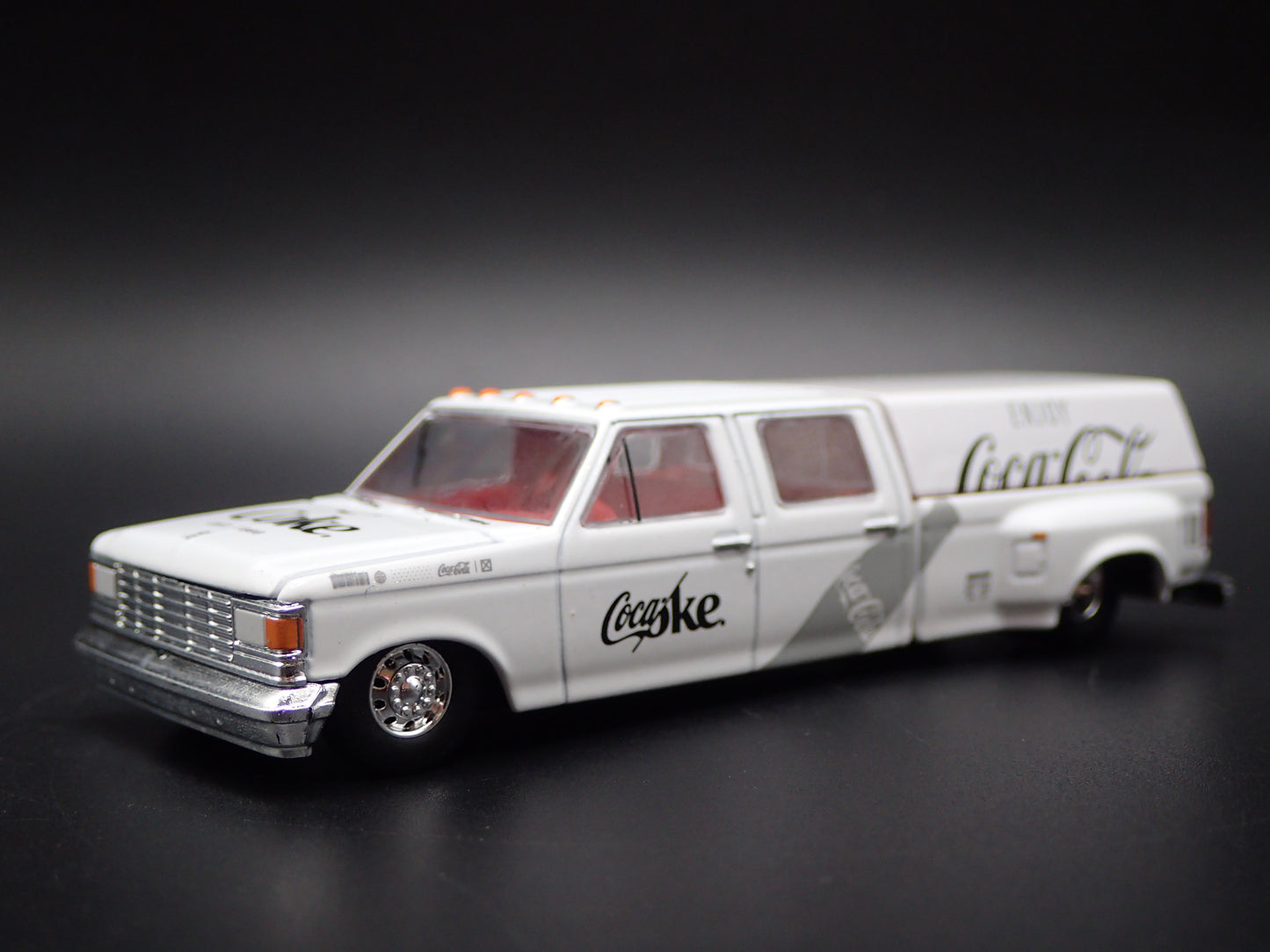 1987-1991 FORD F350 CREW CAB DUALLY TRUCK w HITCH OBS 1:64 SCALE DIECAST MODEL CAR