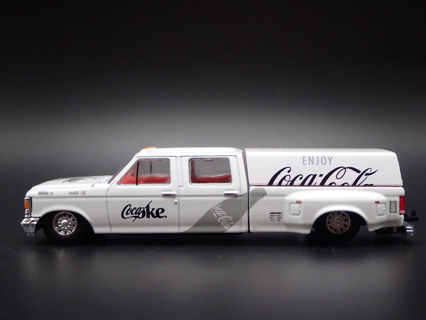 1987-1991 FORD F350 CREW CAB DUALLY TRUCK w HITCH OBS 1:64 SCALE DIECAST MODEL CAR