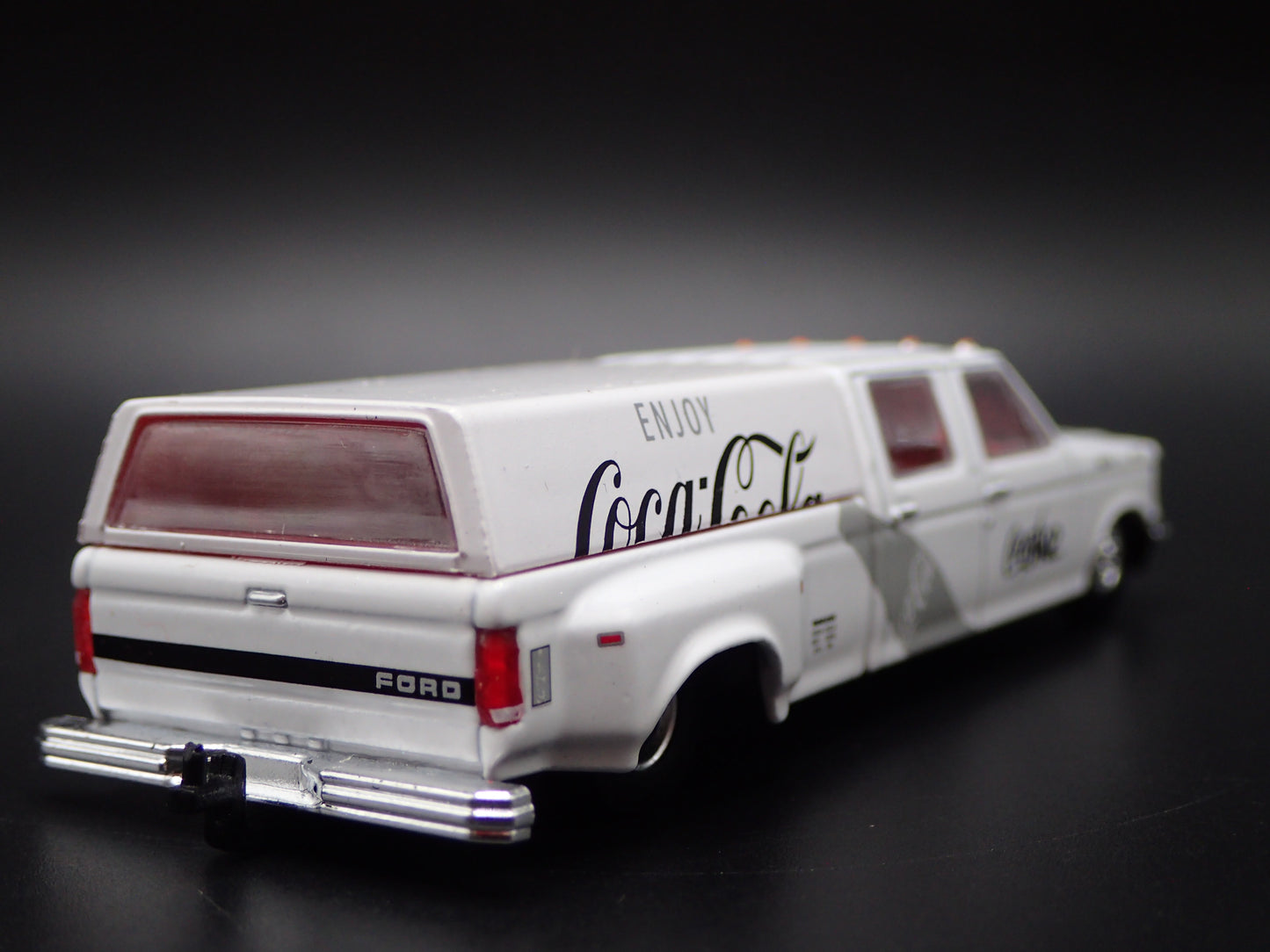 1987-1991 FORD F350 CREW CAB DUALLY TRUCK w HITCH OBS 1:64 SCALE DIECAST MODEL CAR