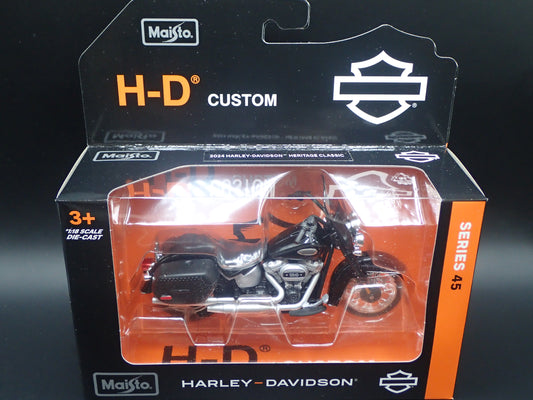 2024 HARLEY DAVIDSON HERITAGE CLASSIC MOTORCYCLE MAISTO SERIES 45 1/18 DIECAST