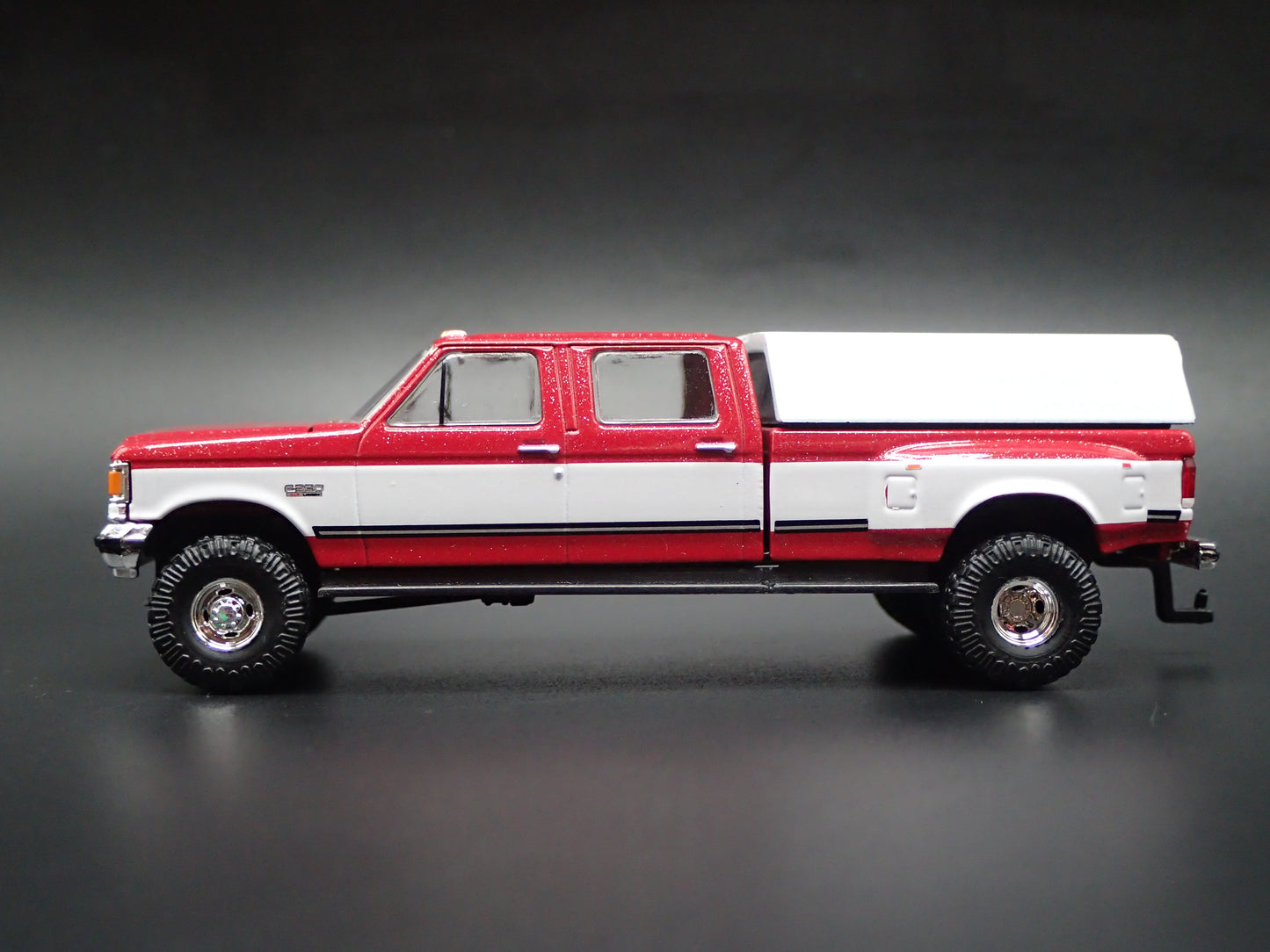 1987-1991 FORD F350 CREW CAB DUALLY TRUCK w HITCH OBS 1:64 SCALE DIECAST MODEL CAR