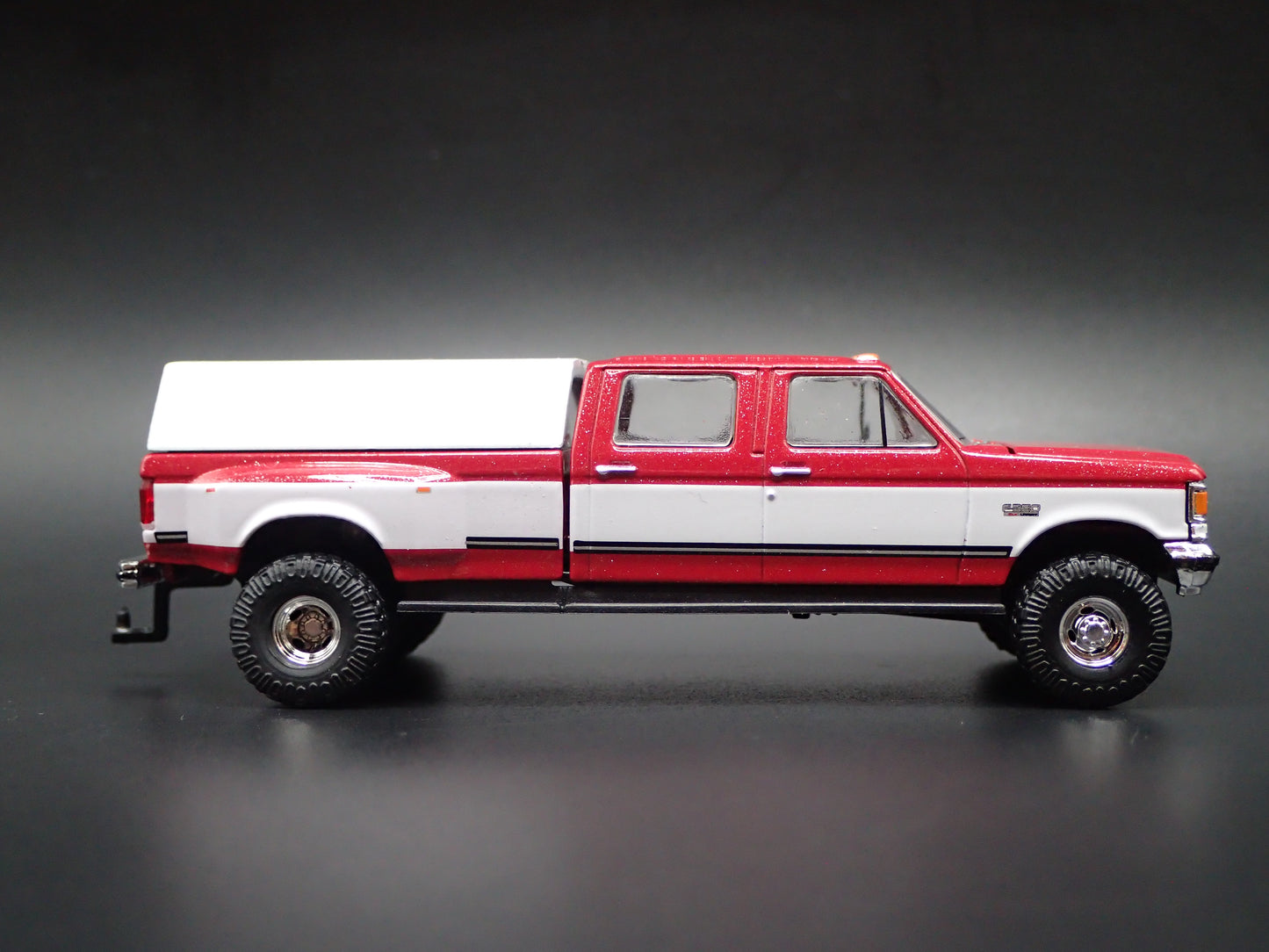 1987-1991 FORD F350 CREW CAB DUALLY TRUCK w HITCH OBS 1:64 SCALE DIECAST MODEL CAR