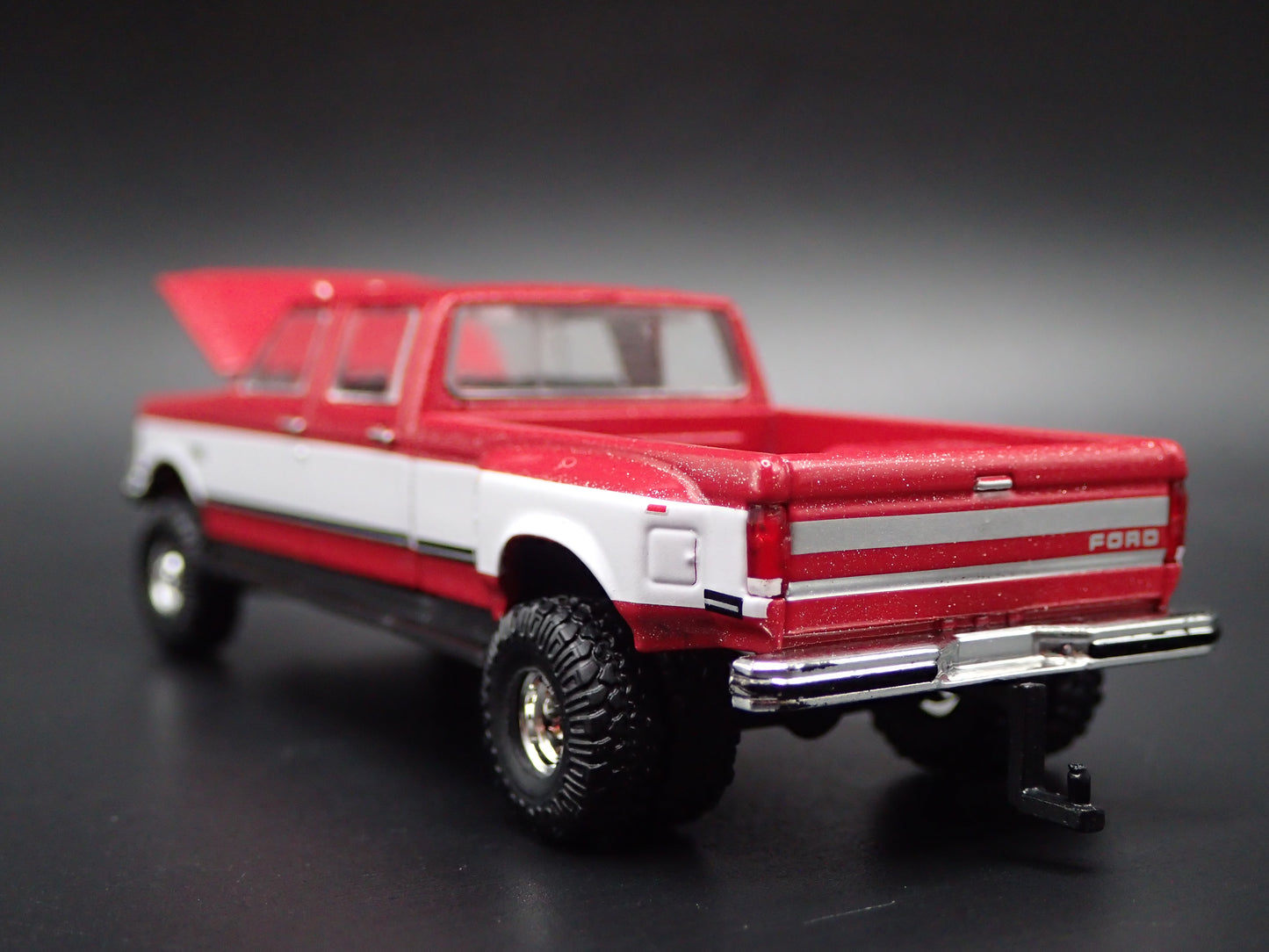 1987-1991 FORD F350 CREW CAB DUALLY TRUCK w HITCH OBS 1:64 SCALE DIECAST MODEL CAR