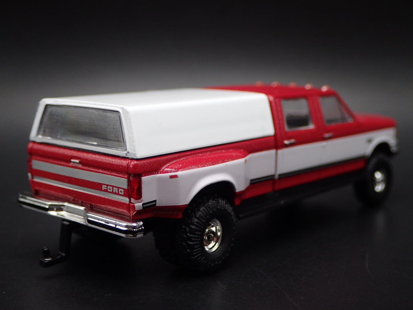 1987-1991 FORD F350 CREW CAB DUALLY TRUCK w HITCH OBS 1:64 SCALE DIECAST MODEL CAR