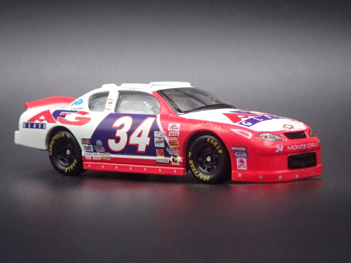 2001 01 CHEVROLET MONTE CARLO 34 DAVD GREEN NASCAR 1:64 SCALE DIECAST MODEL CAR