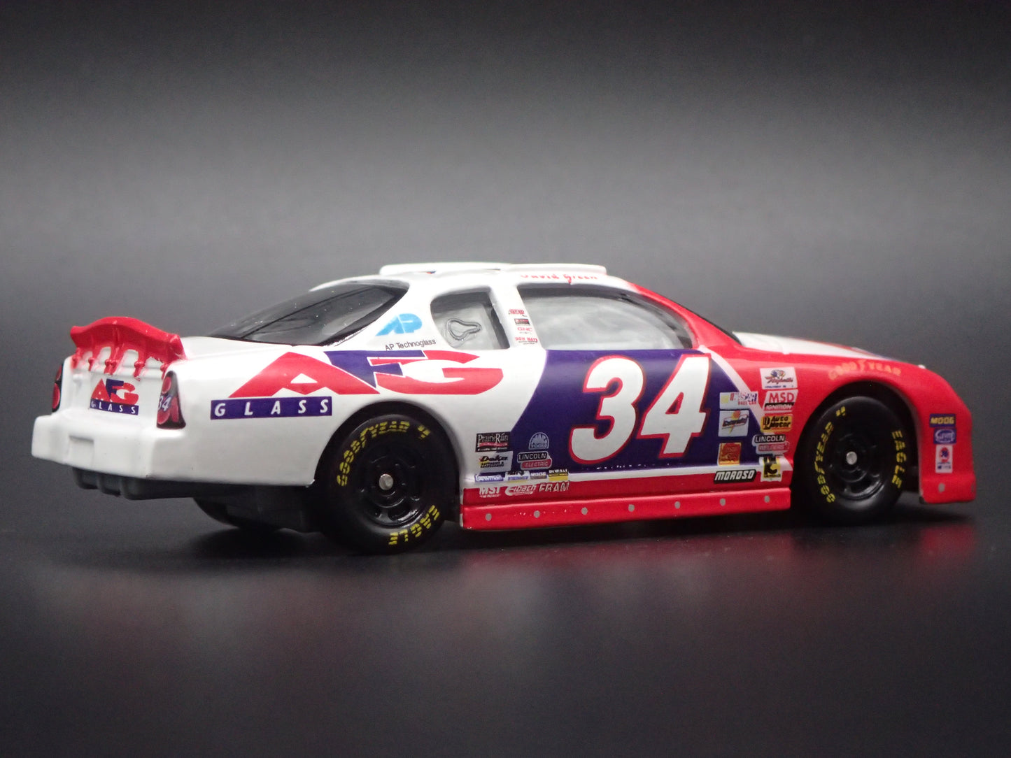 2001 01 CHEVROLET MONTE CARLO 34 DAVD GREEN NASCAR 1:64 SCALE DIECAST MODEL CAR