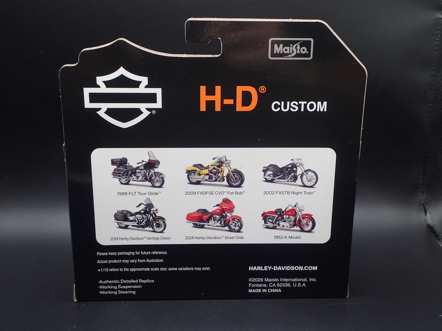 2009 09 FXDFSE CVO FAT BOB HARLEY DAVIDSON MOTORCYCLE MAISTO SERIES 45 1/18 BIKE