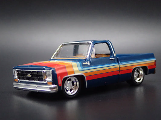 1978 CHEVY CHEVROLET C10 SILVERADO SQUAREBODY TRUCK BLUE 1/64 SCALE DIECAST CAR