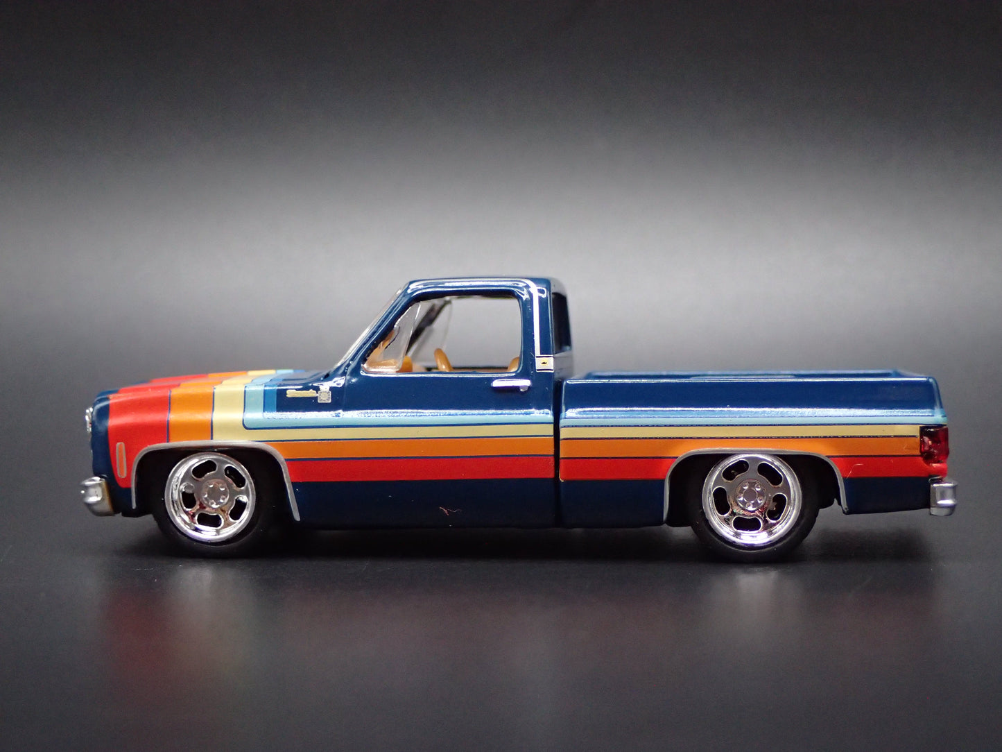 1978 CHEVY CHEVROLET C10 SILVERADO SQUAREBODY TRUCK BLUE 1/64 SCALE DIECAST CAR