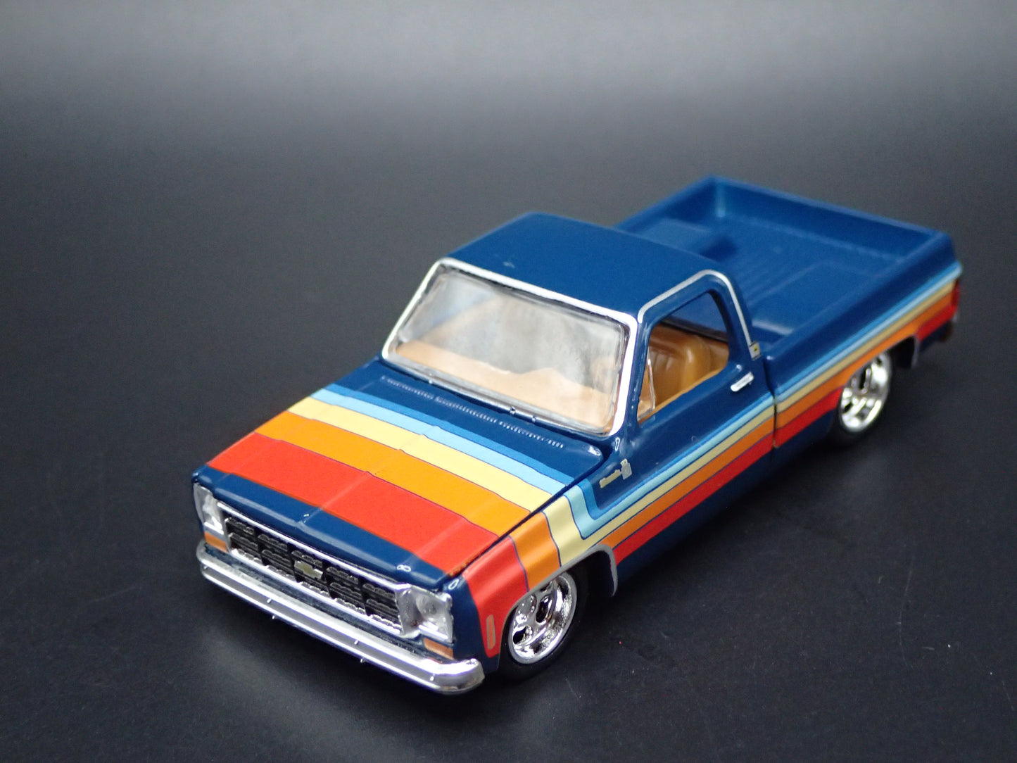 1978 CHEVY CHEVROLET C10 SILVERADO SQUAREBODY TRUCK BLUE 1/64 SCALE DIECAST CAR