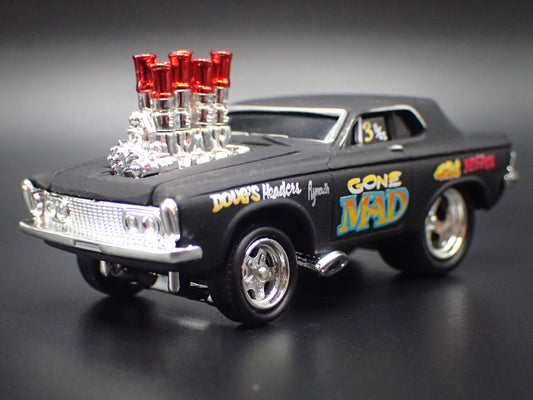 1963 63 PLYMOUTH SAVOY NHRA BLACK 1/64 SCALE COLLECTIBLE DIECAST MODEL CAR-Burning Rubber Toy Company
