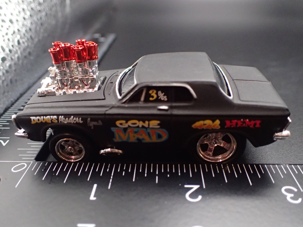 1963 63 PLYMOUTH SAVOY NHRA BLACK 1/64 SCALE COLLECTIBLE DIECAST MODEL CAR