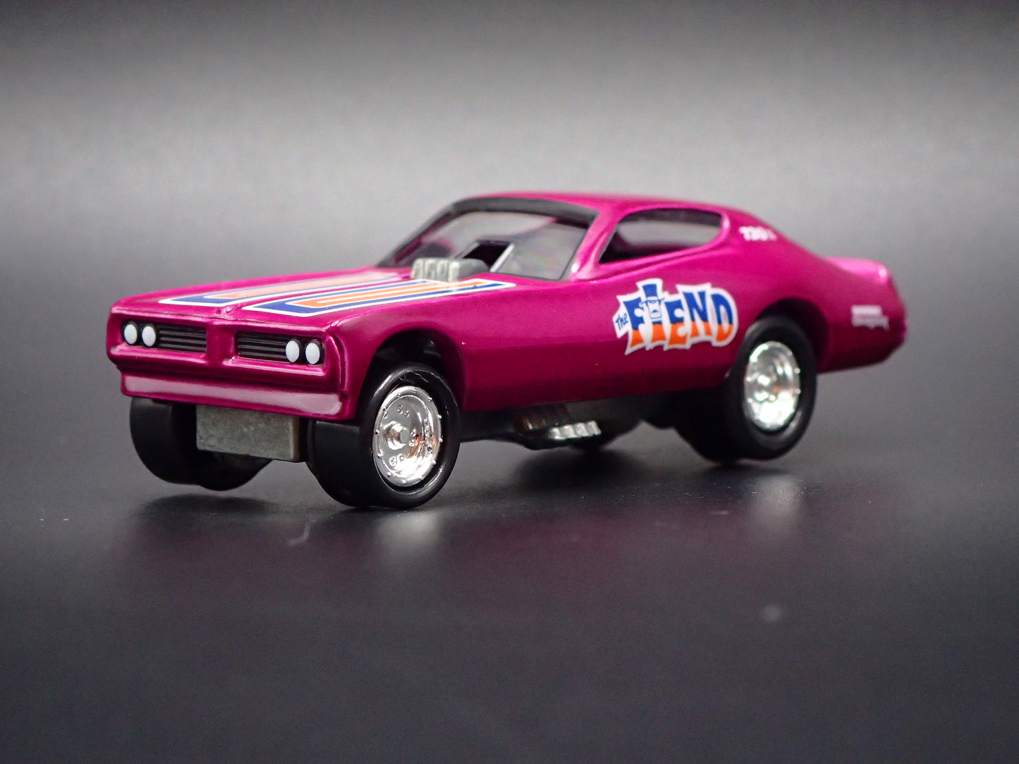 1972 72 DODGE CHALLENGER FUNNY CAR NHRA THE FIEND 1:64 SCALE DIECAST MODEL CAR