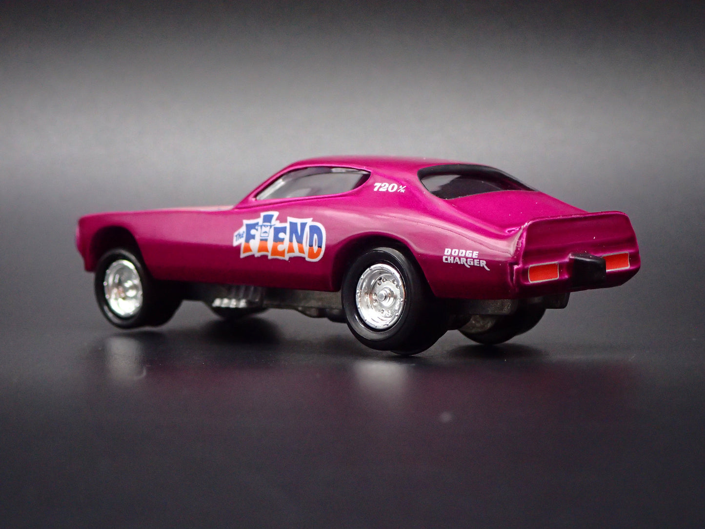 1972 72 DODGE CHALLENGER FUNNY CAR NHRA THE FIEND 1:64 SCALE DIECAST MODEL CAR