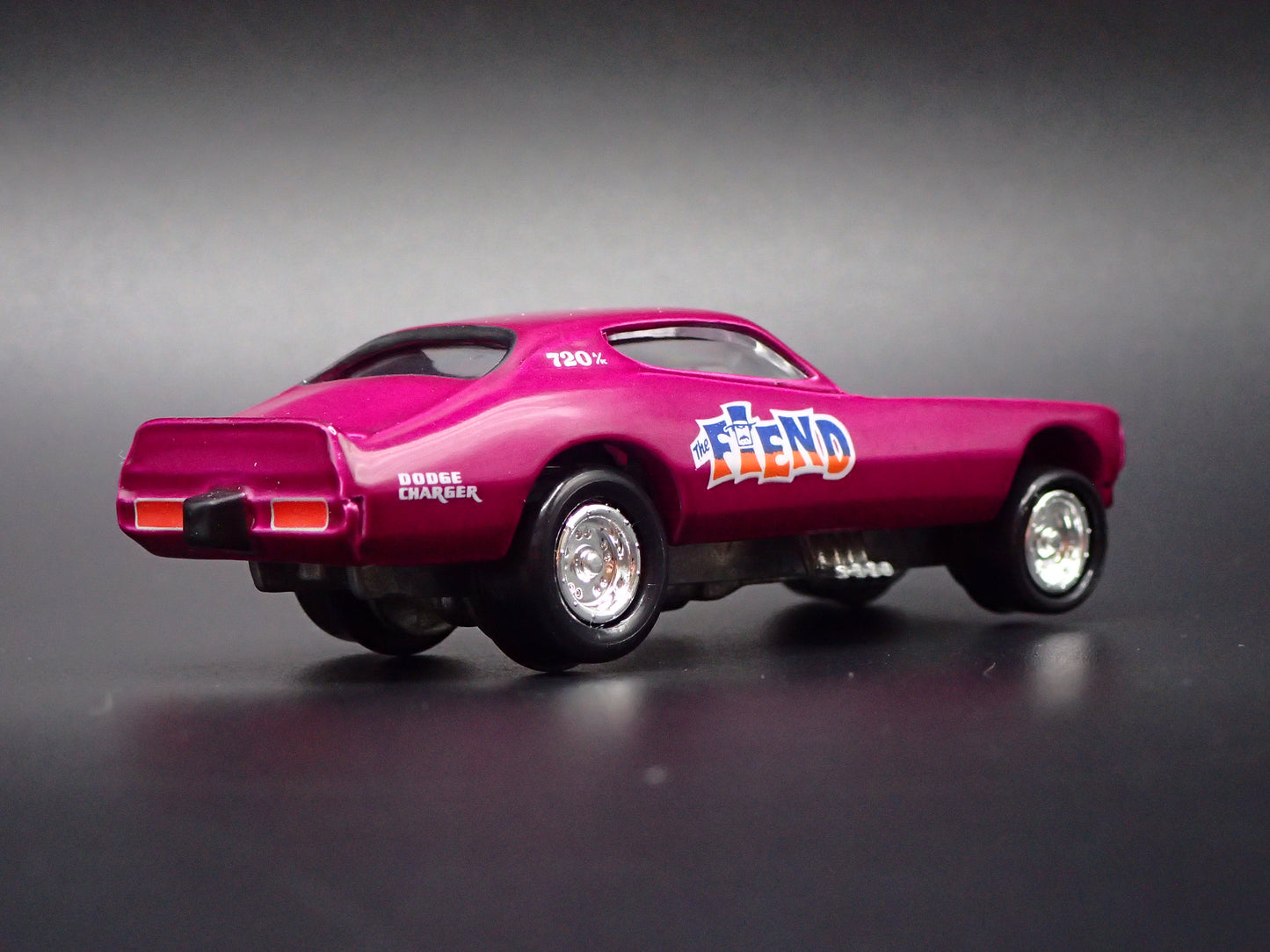 1972 72 DODGE CHALLENGER FUNNY CAR NHRA THE FIEND 1:64 SCALE DIECAST MODEL CAR