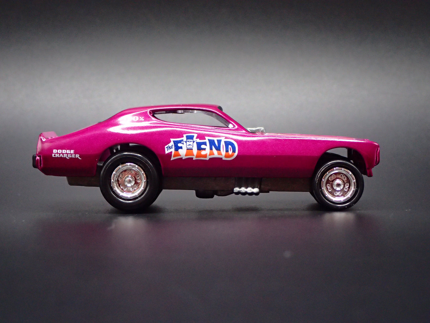 1972 72 DODGE CHALLENGER FUNNY CAR NHRA THE FIEND 1:64 SCALE DIECAST MODEL CAR