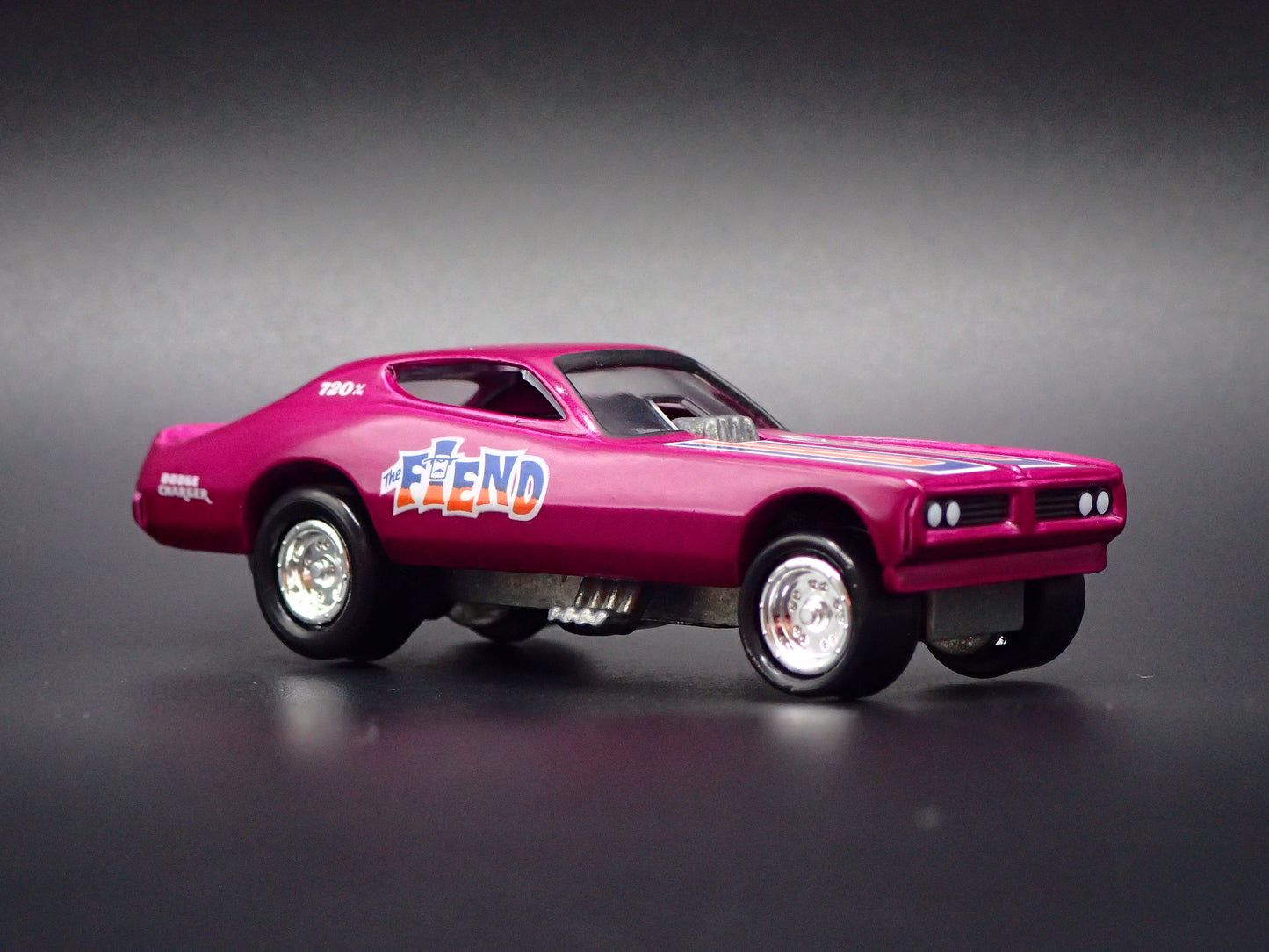 1972 72 DODGE CHALLENGER FUNNY CAR NHRA THE FIEND 1:64 SCALE DIECAST MODEL CAR