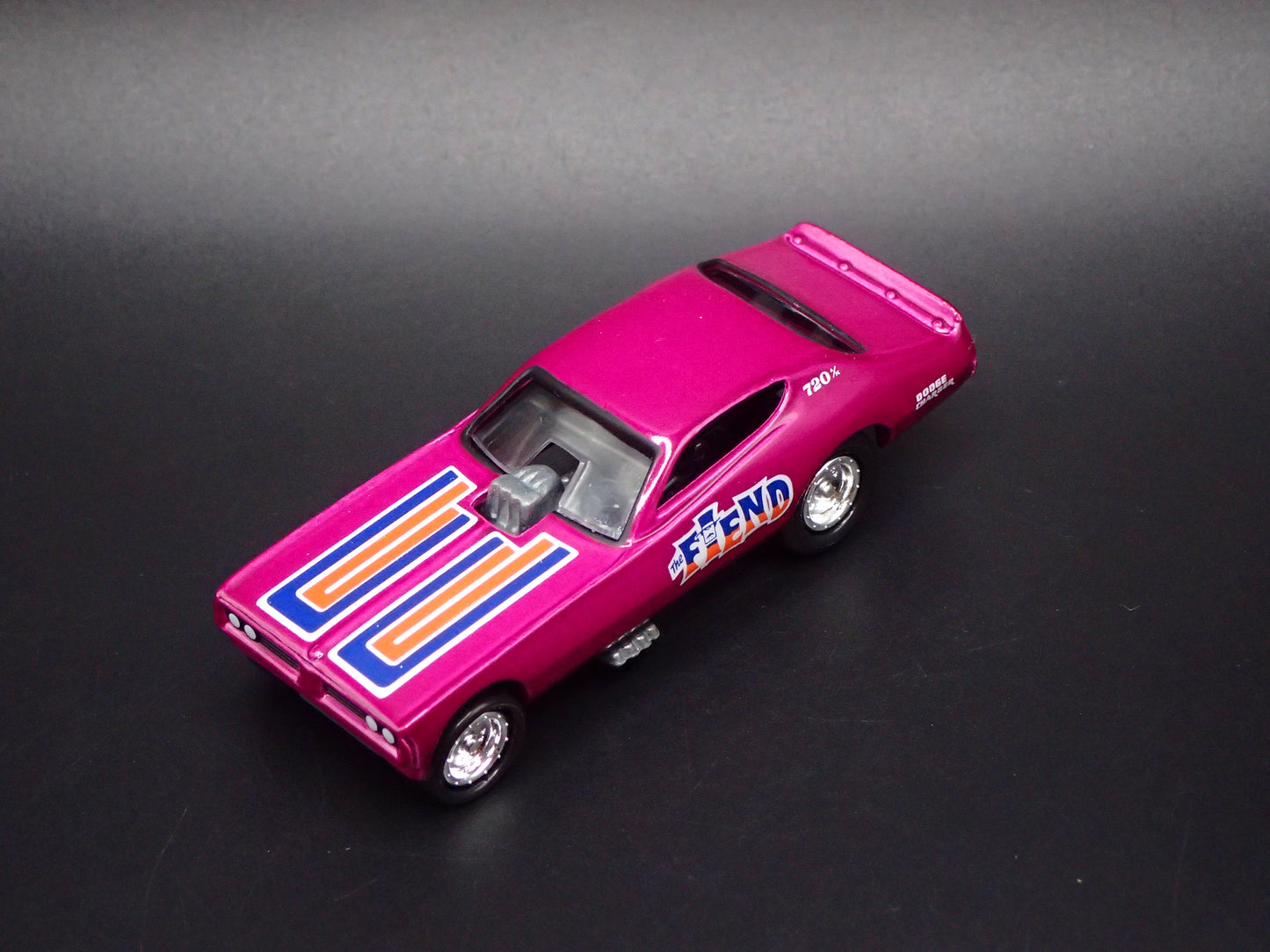 1972 72 DODGE CHALLENGER FUNNY CAR NHRA THE FIEND 1:64 SCALE DIECAST MODEL CAR