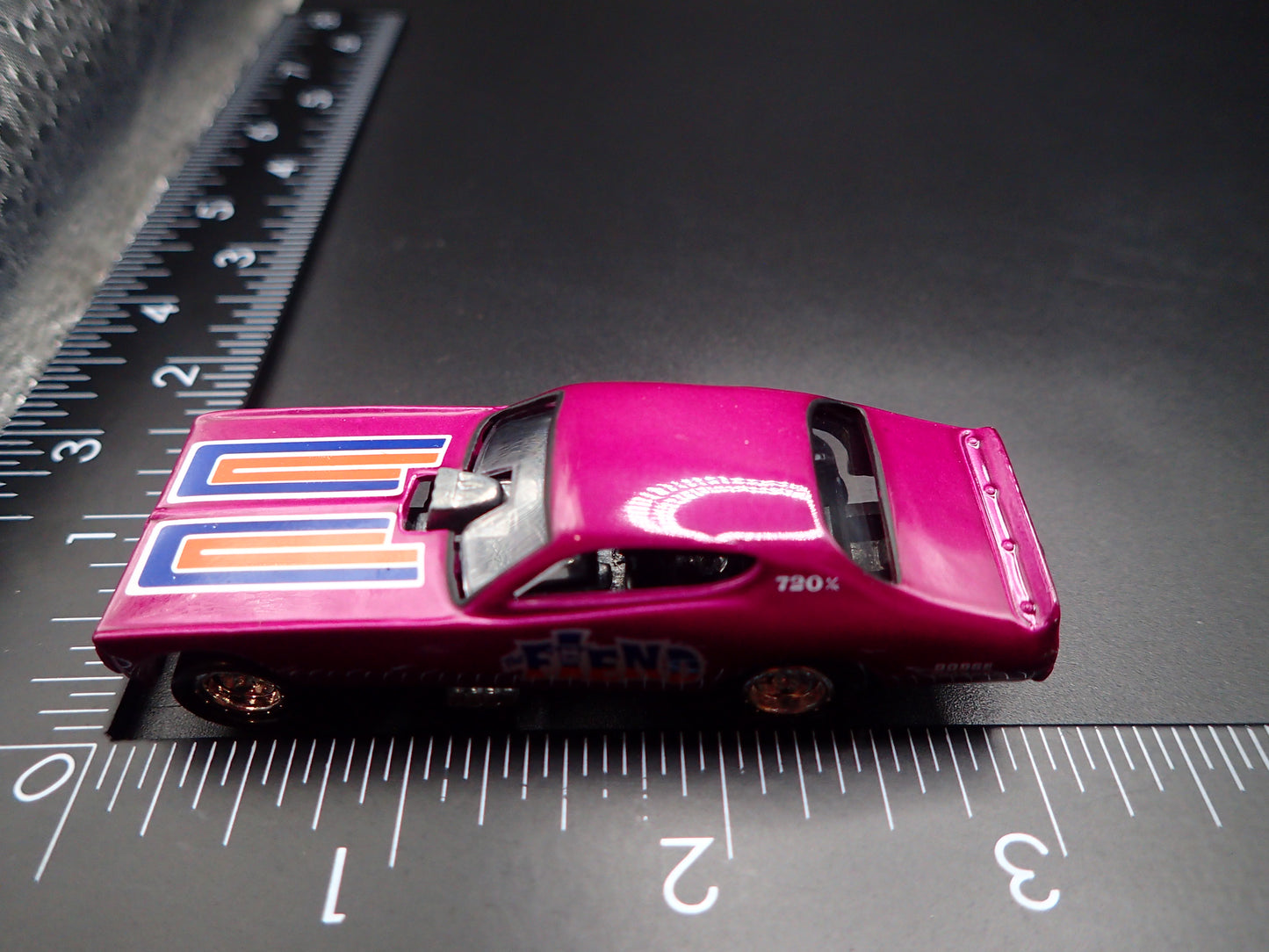 1972 72 DODGE CHALLENGER FUNNY CAR NHRA THE FIEND 1:64 SCALE DIECAST MODEL CAR