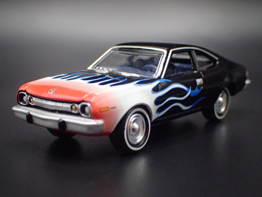 1974 74 AMC HORNET BLACK 1:64 SCALE COLLECTIBLE DIORAMA DIECAST MODEL CAR-Burning Rubber Toy Company