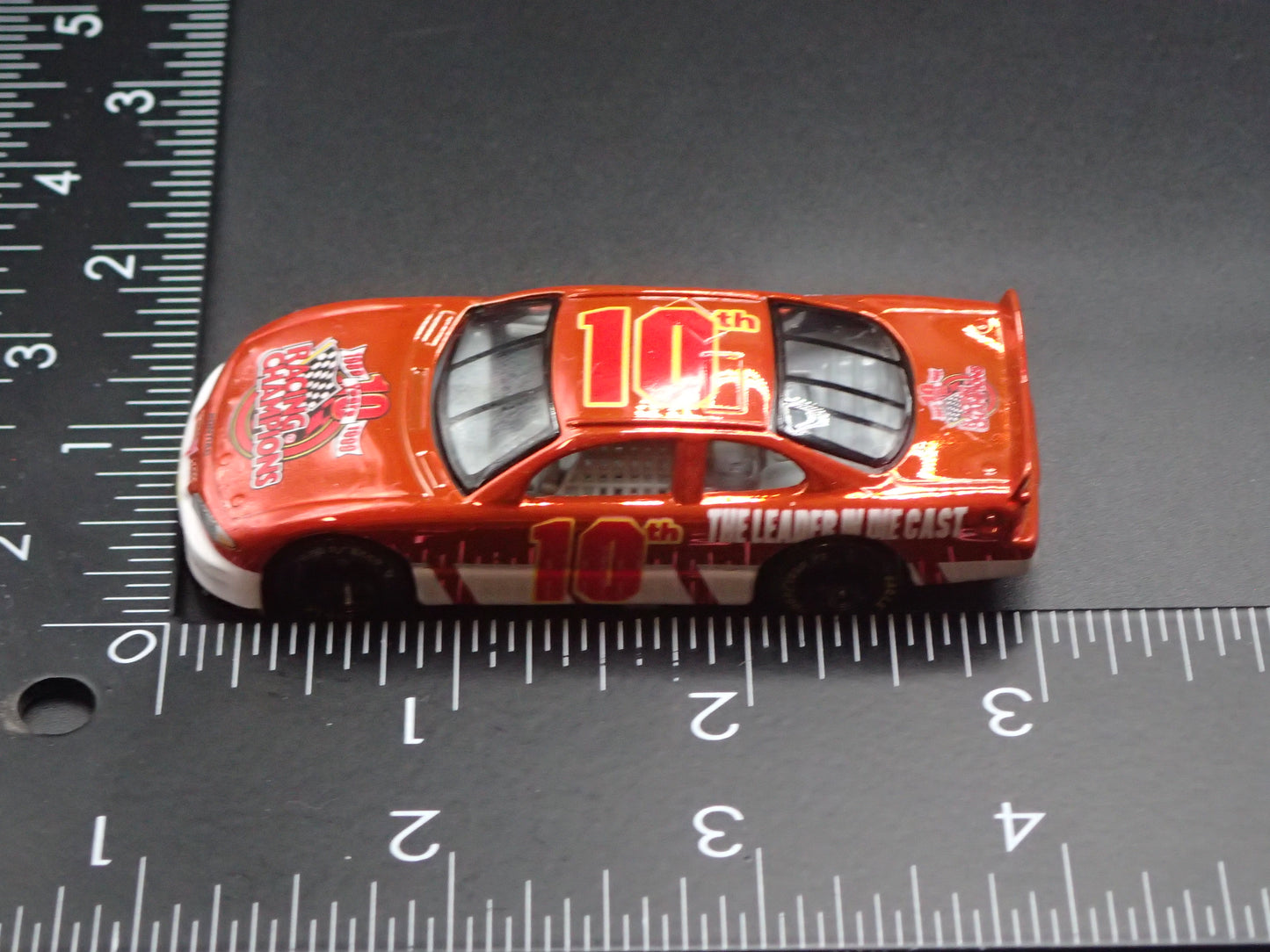 1999 99 PONTIAC GRAND PRIX 10 YR RC CHROME NASCAR 1:64 DIECAST MODEL CAR
