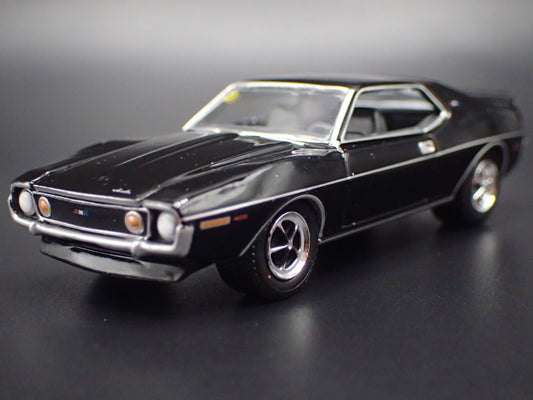 1973 73 AMC JAVELIN AMX BLACK 1:64 SCALE COLLECTIBLE DIECAST MODEL CAR-Burning Rubber Toy Company