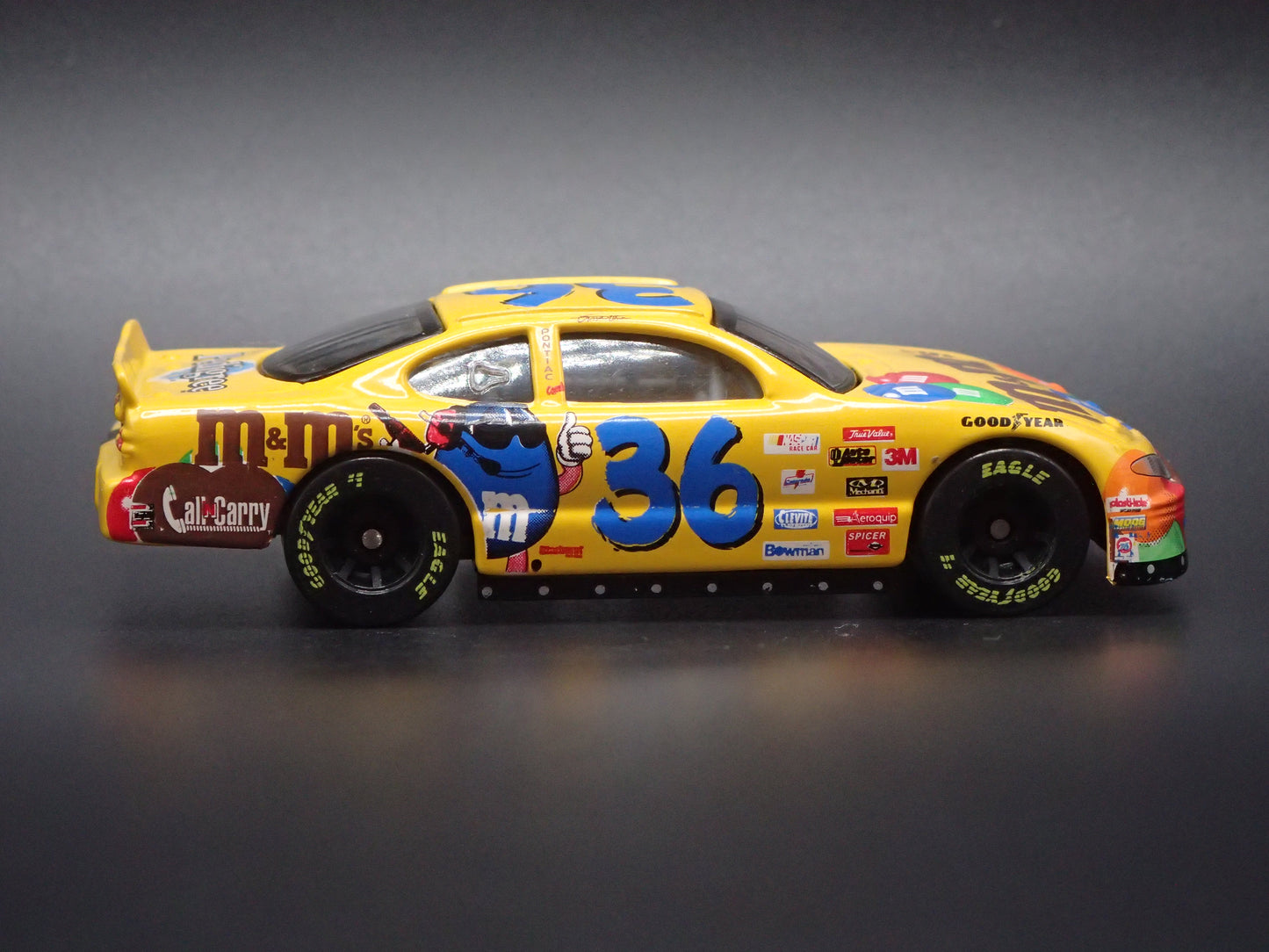 1999 99 PONTIAC GRAND PRIX 36 ERNIE ERVIN M&M NASCAR 1:64 DIECAST MODEL CAR