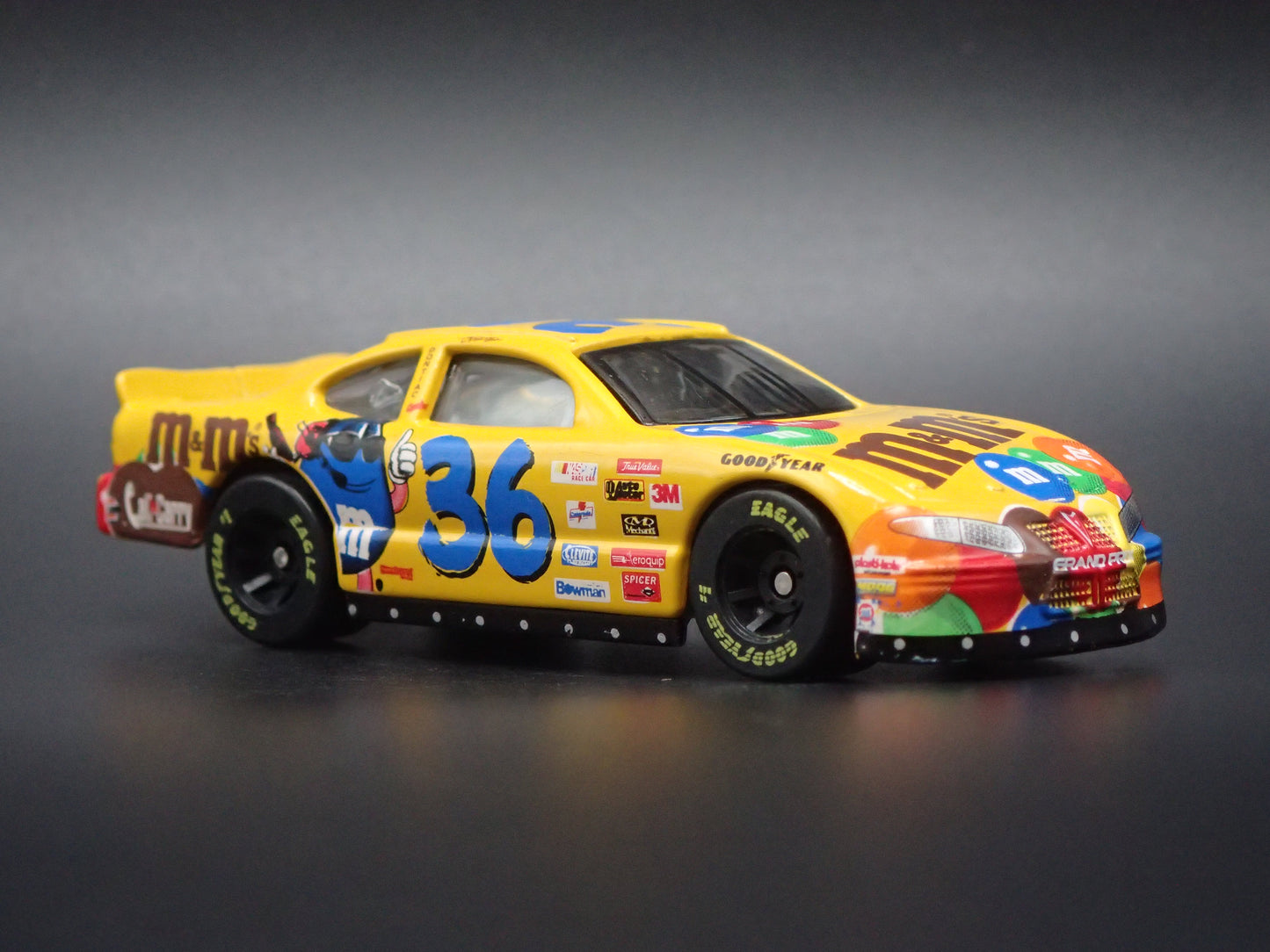 1999 99 PONTIAC GRAND PRIX 36 ERNIE ERVIN M&M NASCAR 1:64 DIECAST MODEL CAR