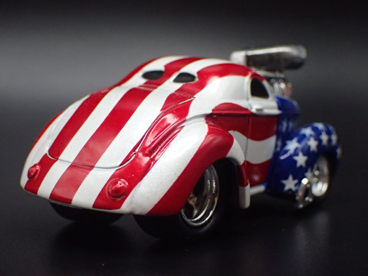 1941 41 WILLYS COUPE USA TRIBUTE NHRA RARE 1:64 SCALE DIORAMA DIECAST MODEL CAR
