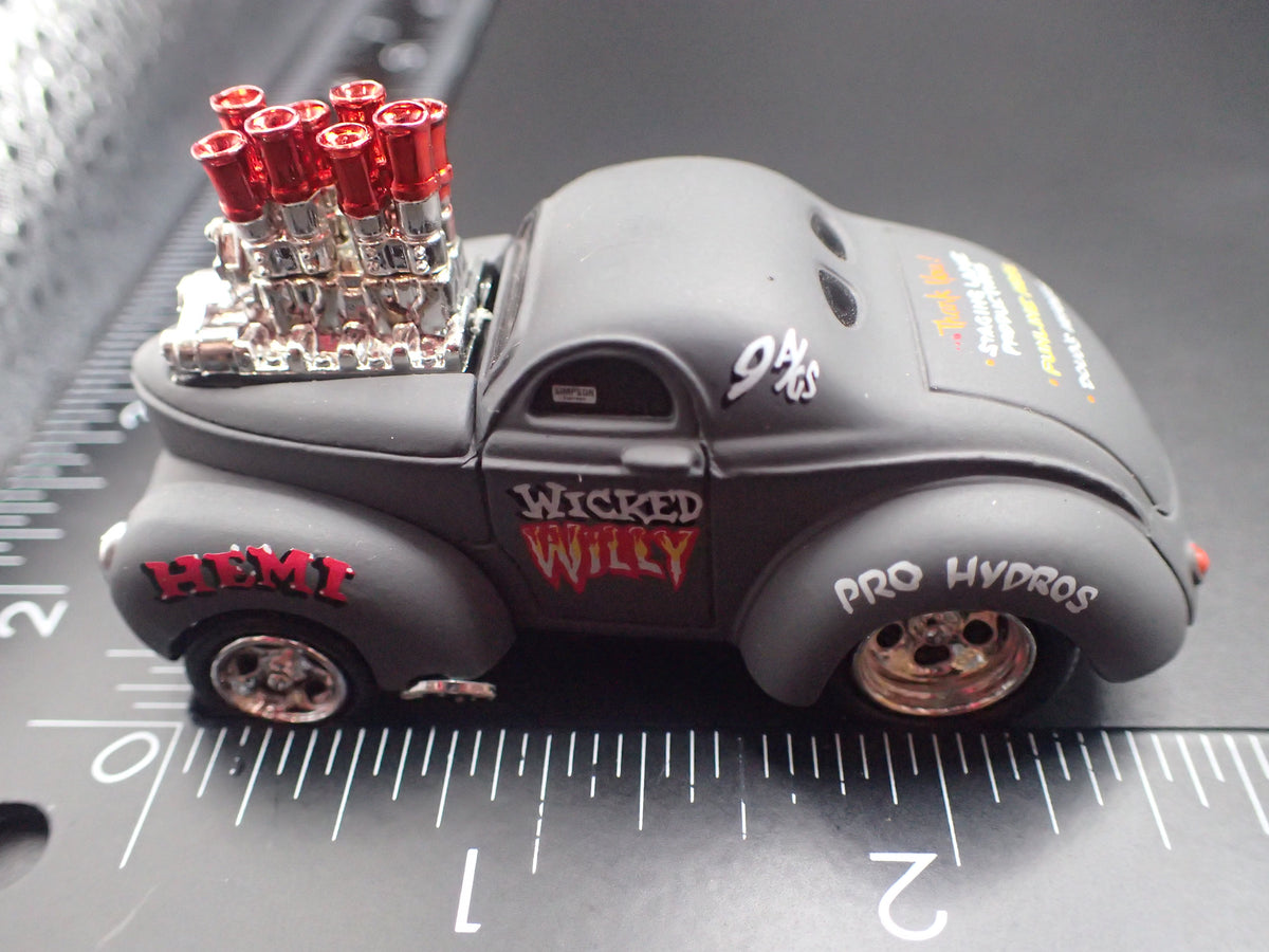 1941 41 WILLYS COUPE WICKED WILLY 1:64 SCALE DIORAMA DIECAST MODEL CAR