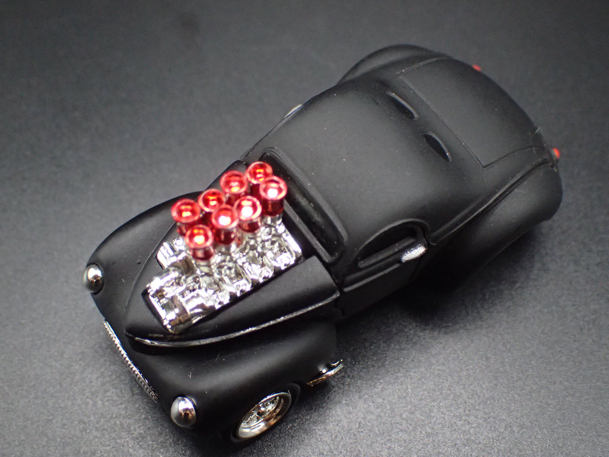 1941 41 WILLYS COUPE BLACK 1:64 SCALE DIORAMA DIECAST MODEL CAR