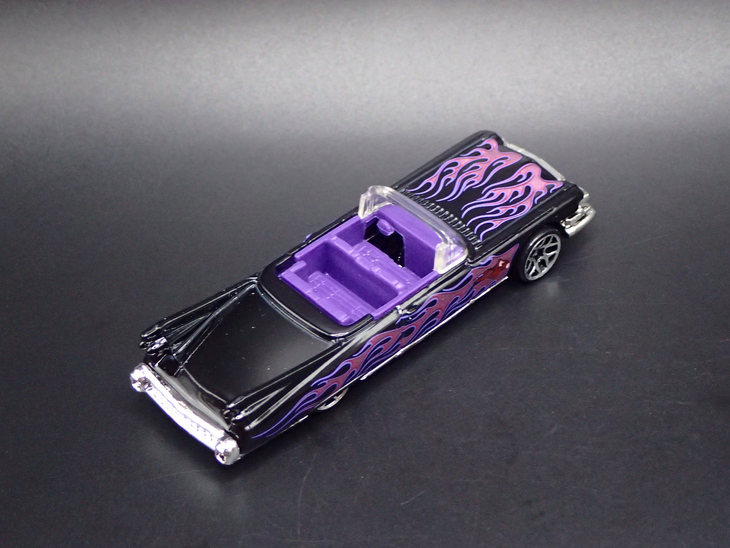 1959 59 CADILLAC CADDY CONVERTIBLE BLACK 1/64 SCALE DIORAMA DIECAST MODEL CAR
