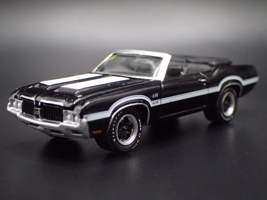 1970 70 OLDS OLDSMOBILE W30 CONVERTIBLE BLACK 1:64 SCALE DIECAST MODEL CAR-Burning Rubber Toy Company