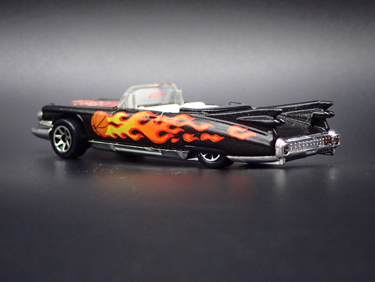 1959 59 CADILLAC CADDY CONVERTIBLE BLACK 1/64 SCALE DIORAMA DIECAST MODEL CAR
