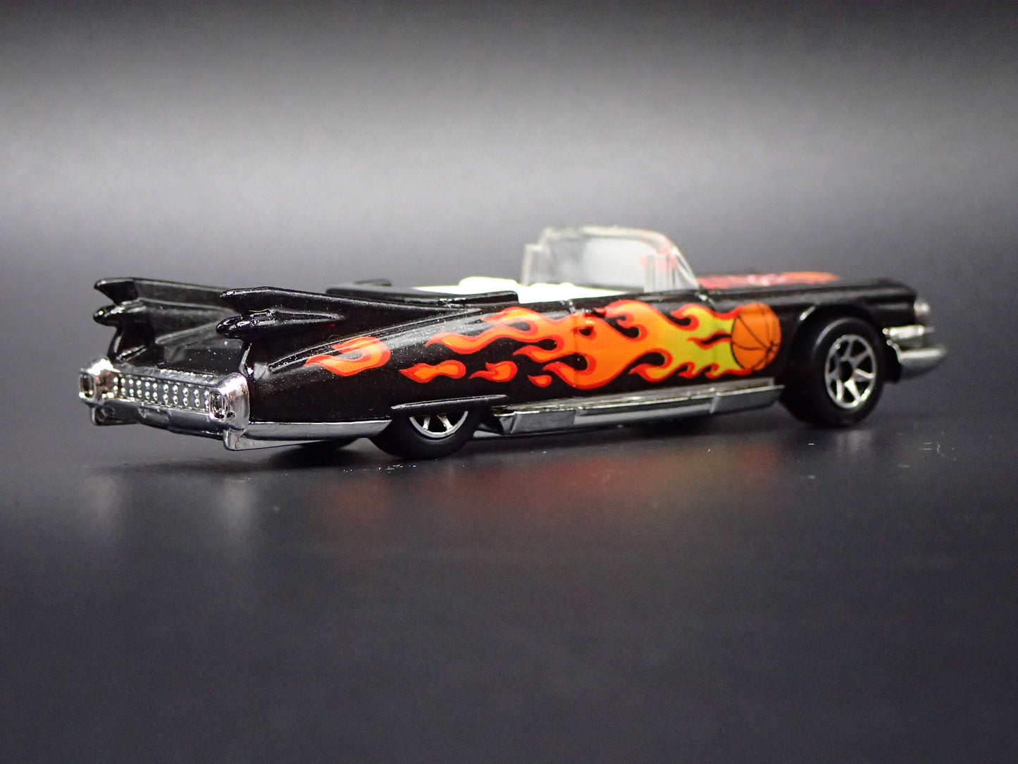1959 59 CADILLAC CADDY CONVERTIBLE BLACK 1/64 SCALE DIORAMA DIECAST MODEL CAR