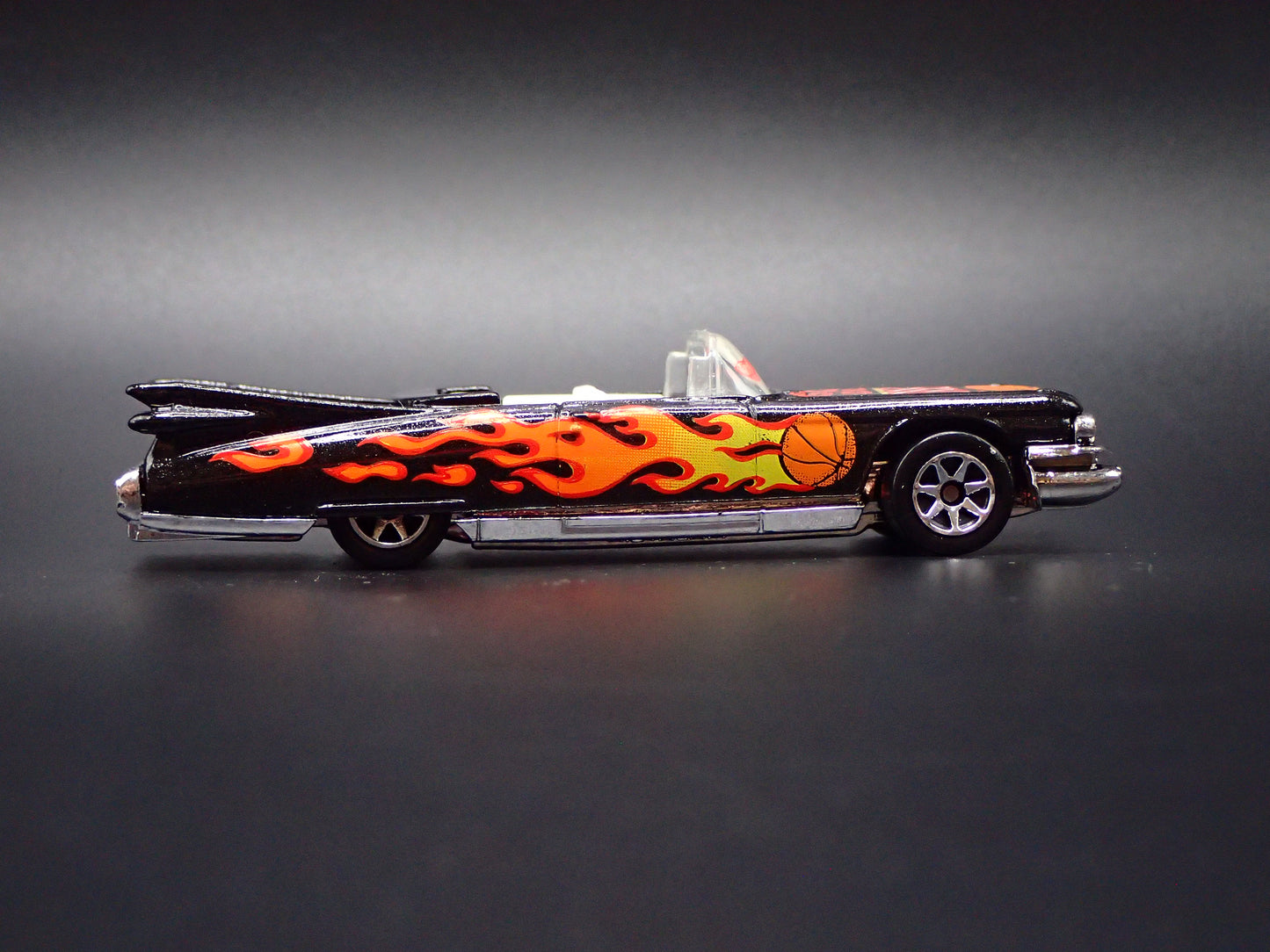 1959 59 CADILLAC CADDY CONVERTIBLE BLACK 1/64 SCALE DIORAMA DIECAST MODEL CAR