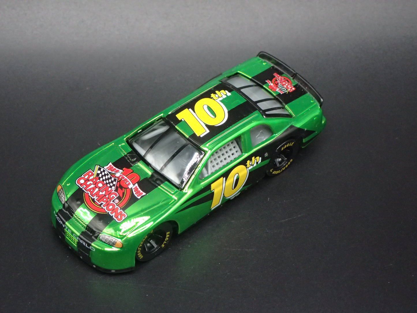 1999 CHEVY CHEVROLET MONTE CARLO 10TH ANV CHROME NASCAR 1:64 SCALE DIECAST CAR