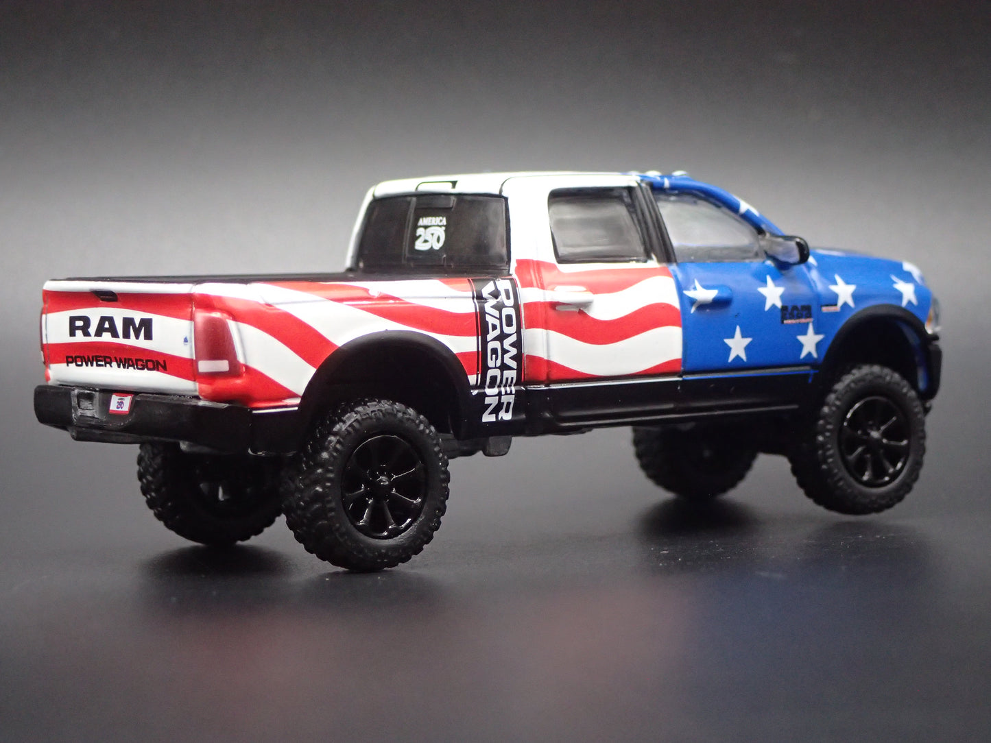2017-2026 RAM 2500 POWER WAGON PICKUP TRUCK AMERICA 250 1/64 SCALE DIECAST CAR