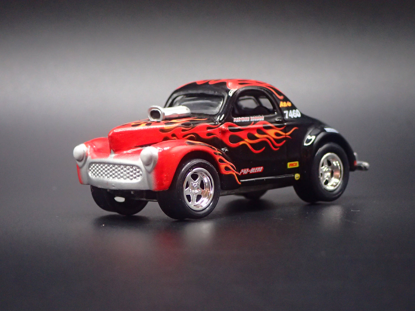 1941 41 WILLY'S COUPE NHRA BLACK 1:64 SCALE DIORAMA DIECAST MODEL CAR