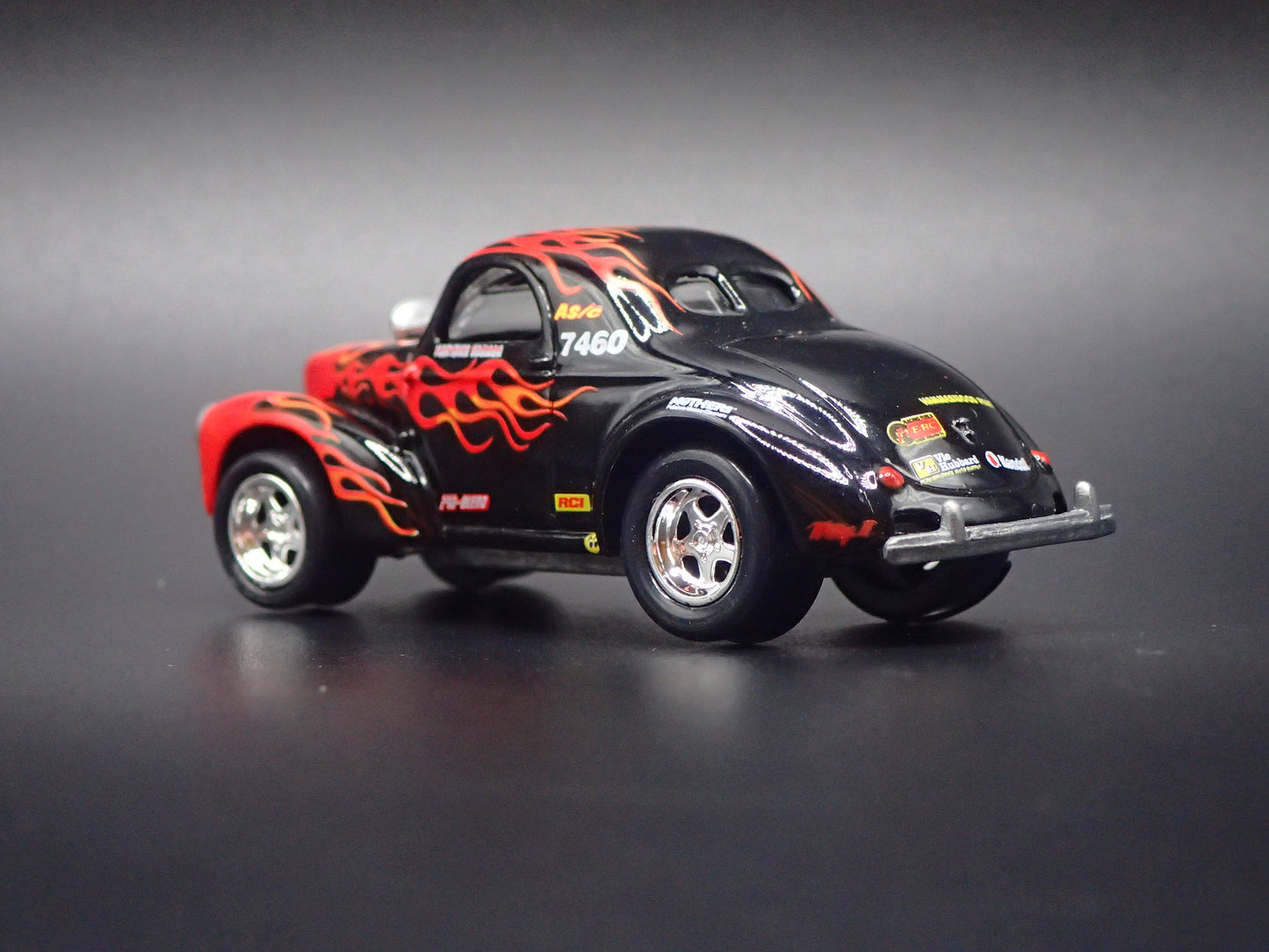 1941 41 WILLY'S COUPE NHRA BLACK 1:64 SCALE DIORAMA DIECAST MODEL CAR