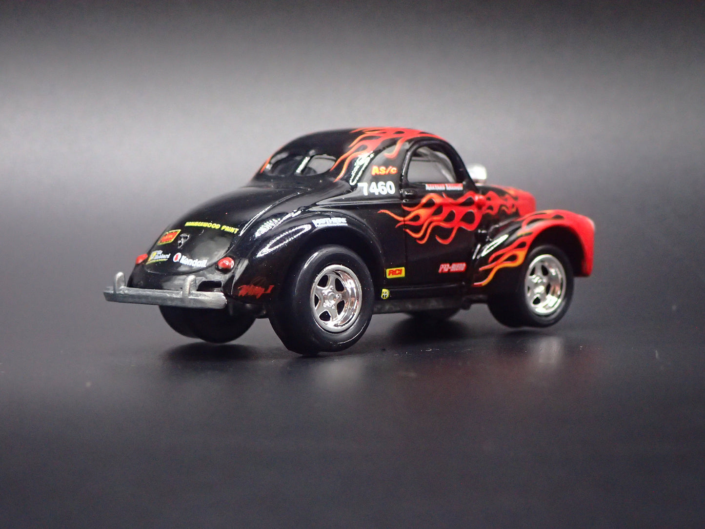 1941 41 WILLY'S COUPE NHRA BLACK 1:64 SCALE DIORAMA DIECAST MODEL CAR